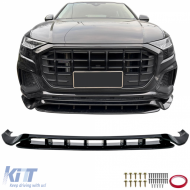 image-46-Front spoiler lip performance glossy black for Audi Q8 with S-Line 4M 2018-2023
