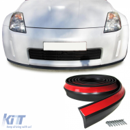 image-76-Front spoiler lip side skirts universal flexible 2.5m x 6.5cm black