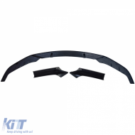 Front spoiler lip sport gloss black suitable for BMW 2 Series F22 F23 with M package-image-6261297