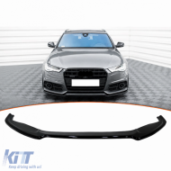Front spoiler suitable for Audi A6 C7 S6 / S-Line Max V2 black piano lacquer / 2011-2018 - PESA6042322