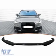 image-72-Front spoiler suitable for Audi A6 C7 S6 / S-Line Max V2 black piano lacquer / 2011-2018