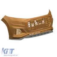 Front Spoiler suitable for Audi Q8 S-Line (2018-2023) Gloss Black 4 pcs-image-6314034