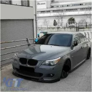 Front Spoiler suitable for BMW 5 E60 2003-2011 Hamman Look ABS Plastic Glossy Black 1pc-image-6320395