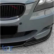 Front Spoiler suitable for BMW 5 E60 2003-2011 Hamman Look ABS Plastic Glossy Black 1pc-image-6320396