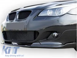 Front Spoiler suitable for BMW 5 E60 2003-2011 Hamman Look ABS Plastic Glossy Black 1pc-image-6320398