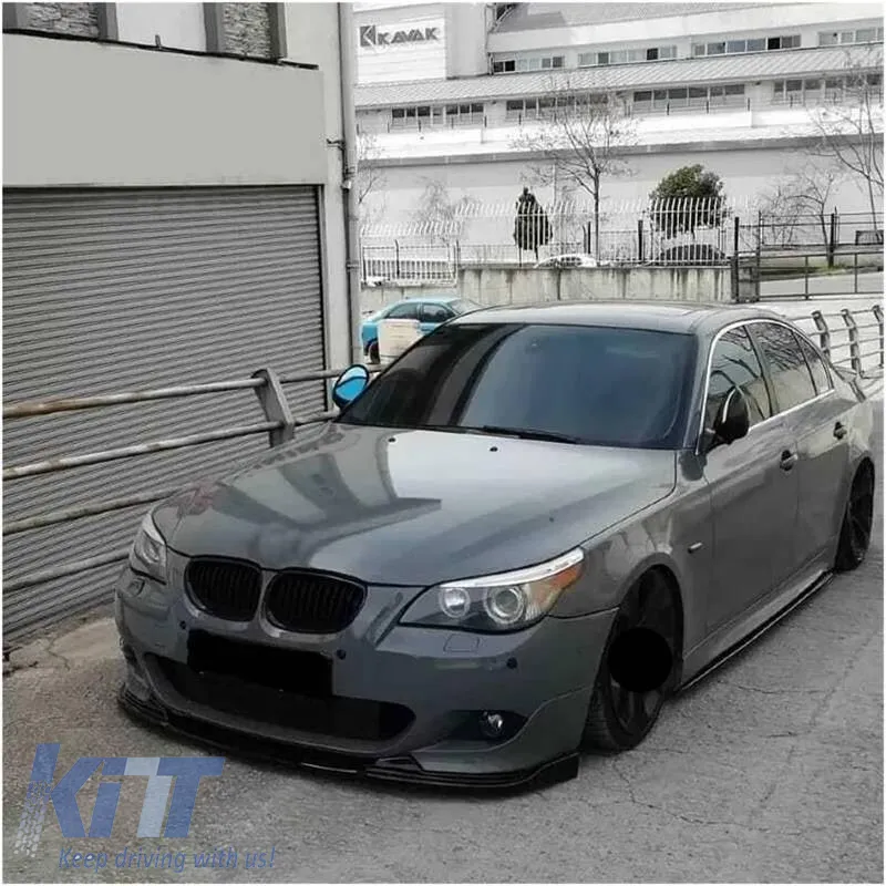 Front Spoiler suitable for BMW 5 E60 2003-2011 Hamman Look ABS Plastic Glossy Black 1pc