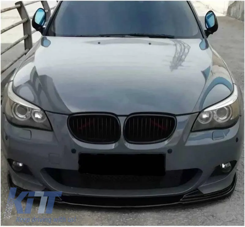 Front Spoiler suitable for BMW 5 E60 2003-2011 Hamman Look ABS Plastic Glossy Black 1pc