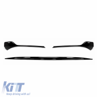 Front Spoiler suitable for Mercedes-Benz A-Class W177 18-23 Hatchback / Sedan A Design Line Gloss Black 3 pcs