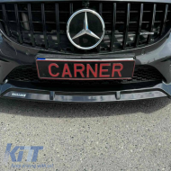 Front Spoiler suitable for Mercedes-Benz C-Class C205 / W205 Facelift 19-21 A Design Line Glossy Black Brabus Look 3 Pieces