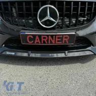 Front Spoiler suitable for Mercedes-Benz C-Class C205 / W205 Facelift 19-21 A Design Line Glossy Black Brabus Look 3 Pieces-image-6329297