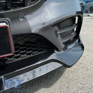 Front Spoiler suitable for Mercedes-Benz C-Class C205 / W205 Facelift 19-21 A Design Line Glossy Black Brabus Look 3 Pieces