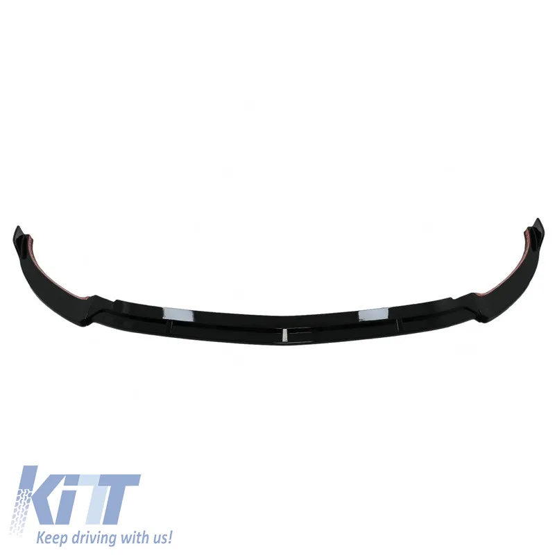 Front Spoiler suitable for Mercedes-Benz E-Class W213 S213 C238 A238 Facelift (2020-Up) A Design Line Glossy Black 3 Pieces