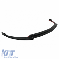 Front Spoiler suitable for Mercedes-Benz E-Class W213 S213 C238 A238 Facelift (2020-Up) A Design Line Glossy Black 3 Pieces
