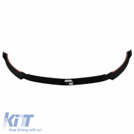 Front Spoiler suitable for Mercedes-Benz E-Class W213 S213 C238 A238 Facelift (2020-Up) A Design Line Glossy Black 3 Pieces