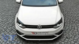 Front spoiler suitable for Volkswagen Polo 2014-2017 for GTI bumper-image-6326272