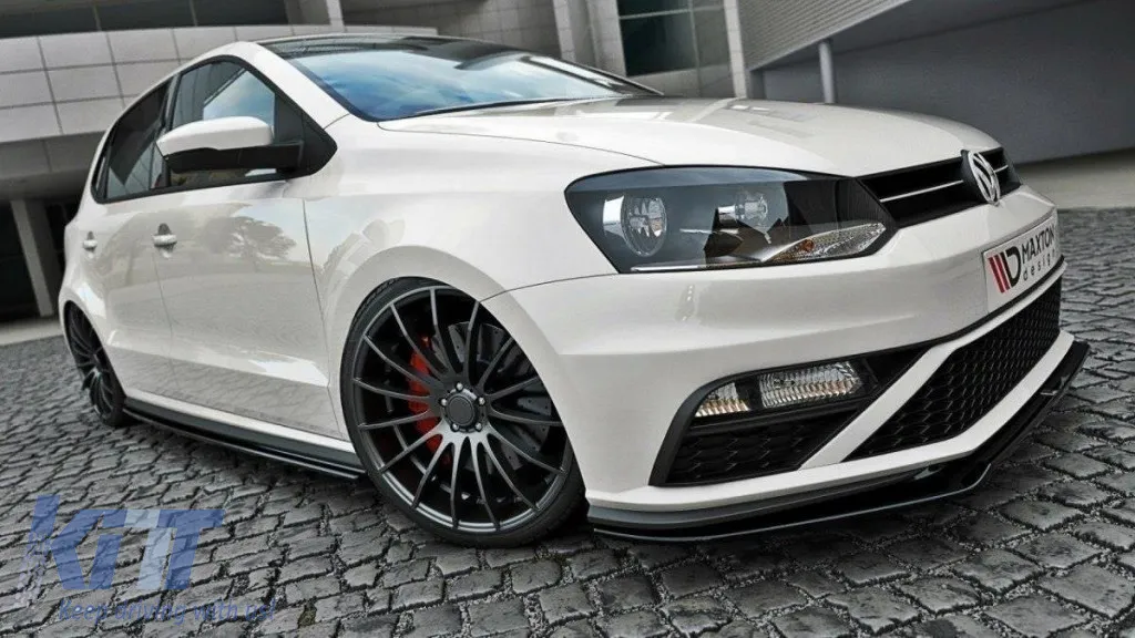 Front spoiler suitable for Volkswagen Polo 2014-2017 for GTI bumper