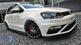 Front spoiler suitable for Volkswagen Polo 2014-2017 for GTI bumper-image-6326273