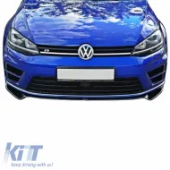 Front Spoiler suitable for VW Golf VII (7) 12-17 R & R-Line Bumper Glossy Black V.2-image-6300232