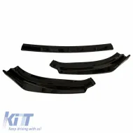 Front Spoiler suitable for VW Golf VII (7) 12-17 Standard Bumper Black Color From Abs Plastic 3 Pieces-image-6309330