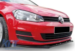 Front Spoiler suitable for VW Golf VII (7) 12-17 Race Glossy Black Standard Version-image-6318462