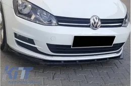 Front Spoiler suitable for VW Golf VII (7) 12-17 Race Glossy Black Standard Version-image-6318465