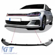 image-12-Front Spoiler suitable for VW Golf VII (7) 12-18 GTI Bumper Glossy Black 3pc