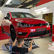 Front Spoiler suitable for VW Golf VII (7) 12-18 GTI Bumper Glossy Black 3pc-image-6301133