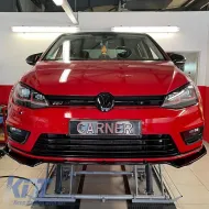 Front Spoiler suitable for VW Golf VII (7) 12-18 GTI Bumper Glossy Black 3pc-image-6301135