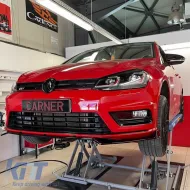 Front Spoiler suitable for VW Golf VII (7) 12-18 GTI Bumper Glossy Black 3pc-image-6301136