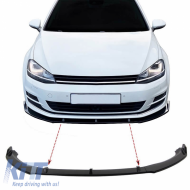 Front Spoiler suitable for VW Golf VII (7) 12-20 Standard Bumper Glossy Black 3pc