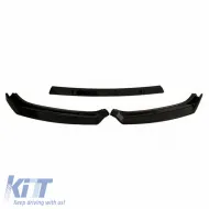 Front Spoiler suitable for VW Golf VII (7.5) 17-20 Standard Bumper Black Color From Abs Plastic 3 Pieces-image-6308230