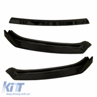 Front Spoiler suitable for VW Golf VII (7.5) 17-20 Standard Bumper Black Color From Abs Plastic 3 Pieces