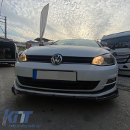 Front Spoiler suitable for VW Golf VII (7.5) 17-20 Standard Bumper Black Color From Abs Plastic 3 Pieces