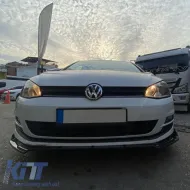 Front Spoiler suitable for VW Golf VII (7.5) 17-20 Standard Bumper Black Color Made from ABS Plastic 3 Pieces-image-6309312