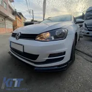 Front Spoiler suitable for VW Golf VII (7.5) 17-20 Standard Bumper Black Color Made from ABS Plastic 3 Pieces-image-6309314