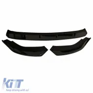 Front Spoiler suitable for VW Golf VIII (8) 21+ Standard Bumper Black Color From Abs Plastic 3 Pieces-image-6327697