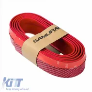 Front Spoiler Universal Samurai Lip Safe & Style 2500mm Red Carbon 1 pc-image-6306003
