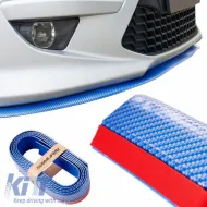 image-1-Front Spoiler Universal Samurai Lip Safe & Style 2500mm Blue Carbon 1 pc