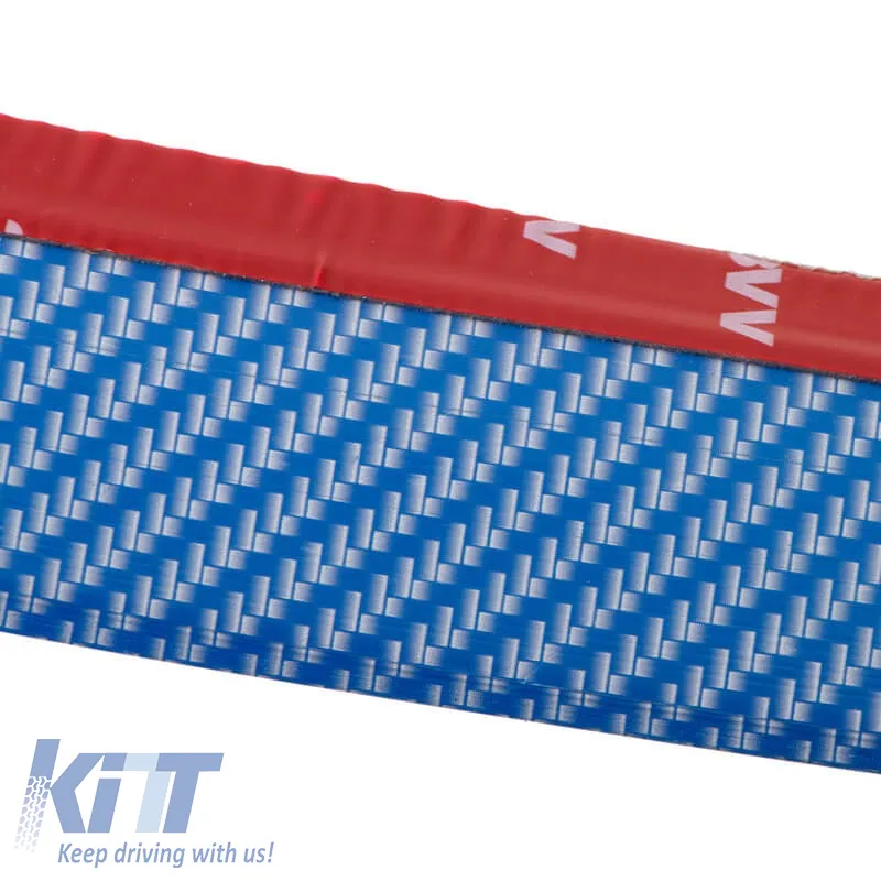 Front Spoiler Universal Samurai Lip Safe & Style 2500mm Blue Carbon 1 pc