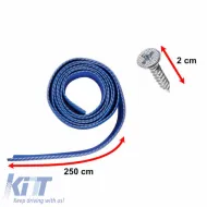 Front Spoiler Universal Samurai Lip Safe & Style 2500mm Blue Carbon 1 pc-image-6313363