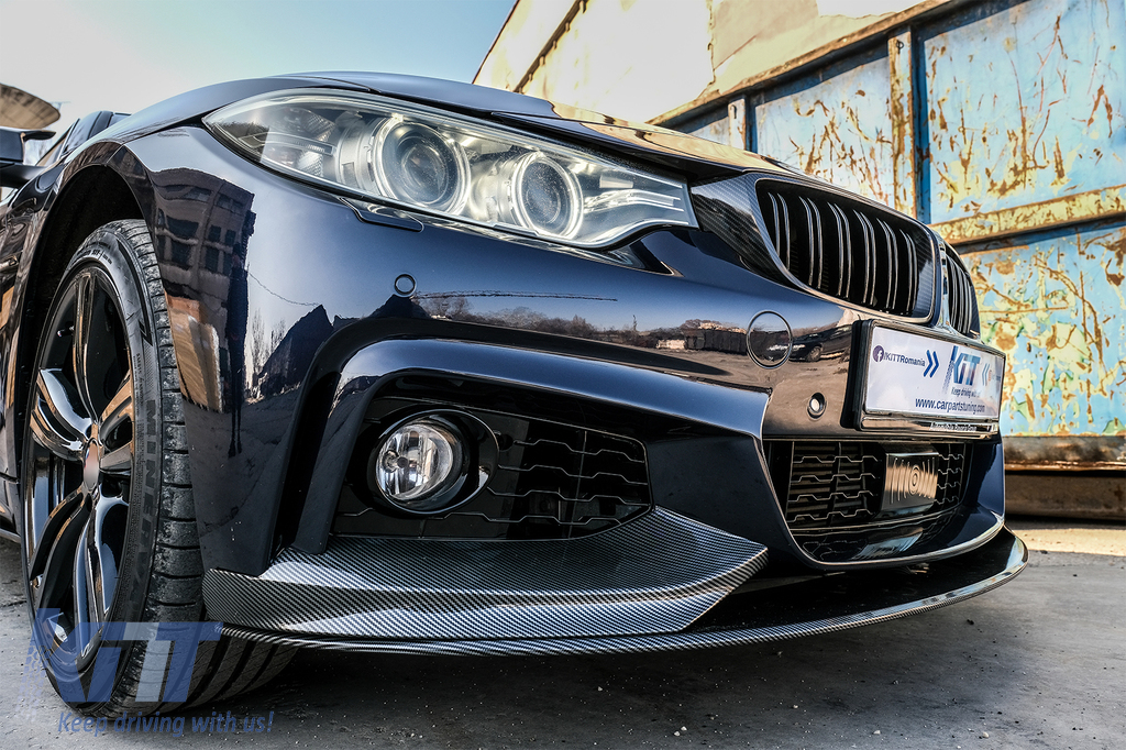 Első légterelő diffúzorral BMW 4 Series F32 Coupe F33 Cabrio F36 Grand Coupe (2013-03.2019) M-Performance Design Carbon film bevonathoz