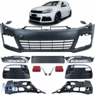 Front sport bumper incl. grille + daytime running lights for VW Golf 6 2008-2013 - ODFBV6015373