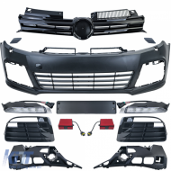 image-37-Front Sport R Stoßstange + Tagfahrlicht + Kühlergrill suitable for VW Golf 6 2008-2013