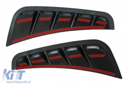 Fronte lembi Lato Pinne Flics per Mercedes C W205 S205 Facelift 18-20 Nero lucido-image-6084835