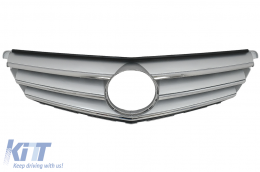 Frontgitter für Mercedes C W204 S204 Limousine Kombi 2007-2014 Sport Silber-image-6091379