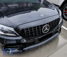 Frontgrill für Mercedes C-Klasse W205 S205 A205 C205 Facelift 03.18-20 Schwarz-image-6093478
