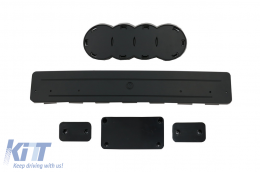 Frontgrill ohne Emblem für Audi A3 8P 04-07 RS Design Schwarz glänzend-image-6074167