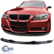image-24-Frontleistungs-Spoiler schwarz glänzend geeignet für BMW 3er Serie E90 E91 05-08