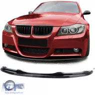 image-47-Frontleistungs-Spoiler schwarz glänzend geeignet für BMW 3er Serie E90 E91 05-08