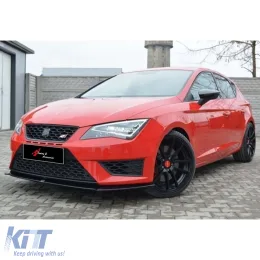 image-54-Frontlippe Leon MK 3 Cupra/FR Max V2 Klavier Schwarz Vakuum Kunststoff / 2012-2016